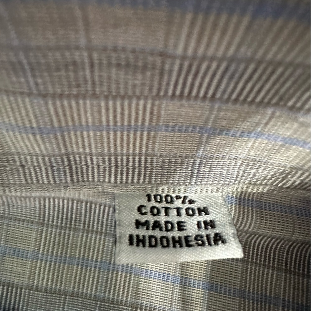 Isaac Mizrahi Men’s Gray Striped Dress Shirt – Button Front Long Sleeve - Picture 7 of 10